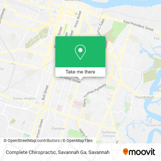 Complete Chiropractic, Savannah Ga map