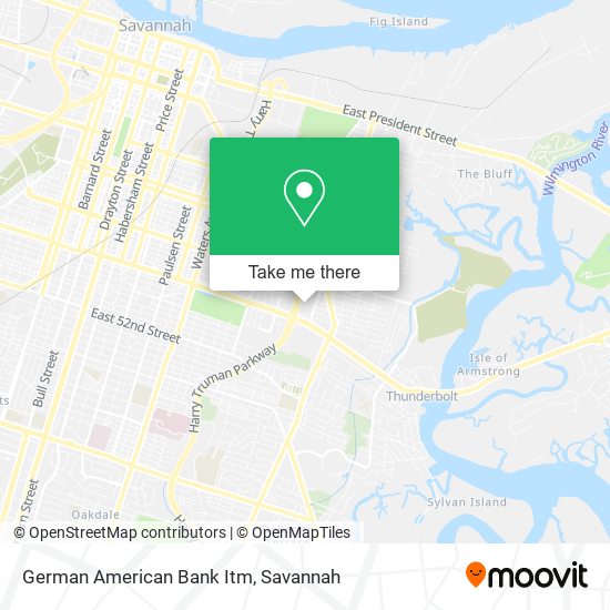 German American Bank Itm map