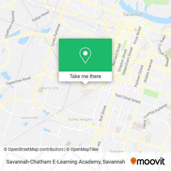 Mapa de Savannah-Chatham E-Learning Academy