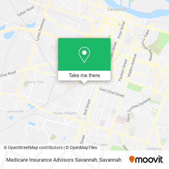 Mapa de Medicare Insurance Advisors Savannah