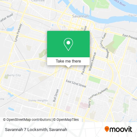 Mapa de Savannah 7 Locksmith
