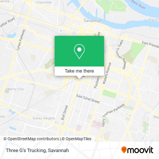 Three G's Trucking map