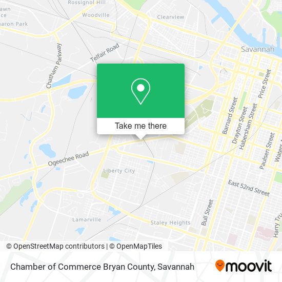 Mapa de Chamber of Commerce Bryan County