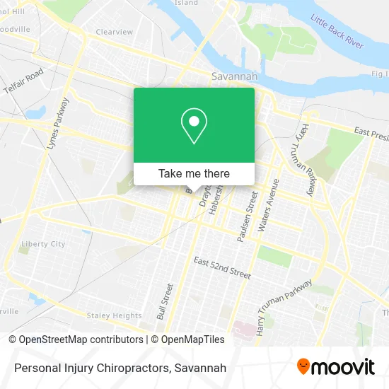 Personal Injury Chiropractors map