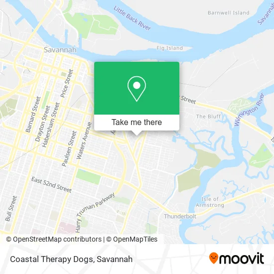 Coastal Therapy Dogs map