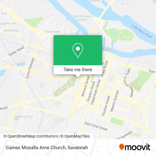 Mapa de Gaines Musalla Ame Church