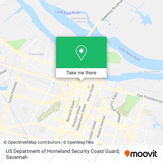 US Department of Homeland Security Coast Guard map