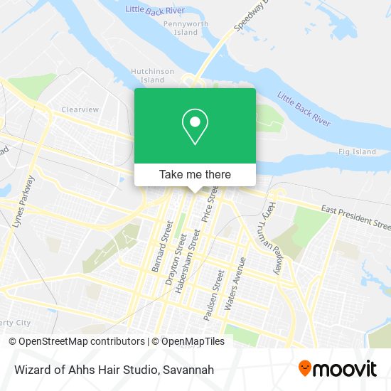Wizard of Ahhs Hair Studio map