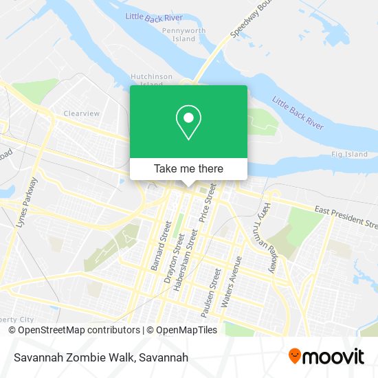 Mapa de Savannah Zombie Walk