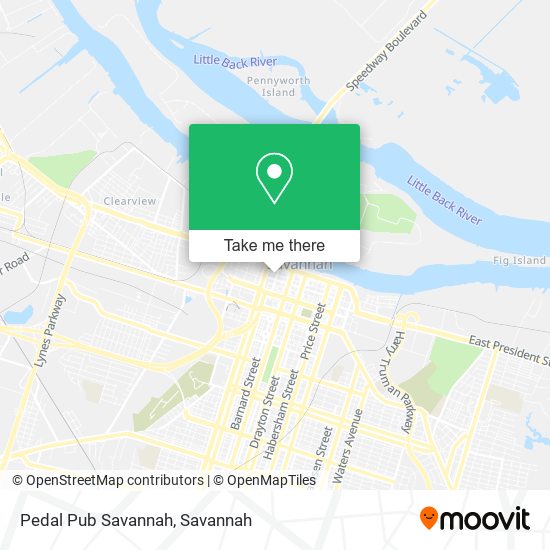 Mapa de Pedal Pub Savannah