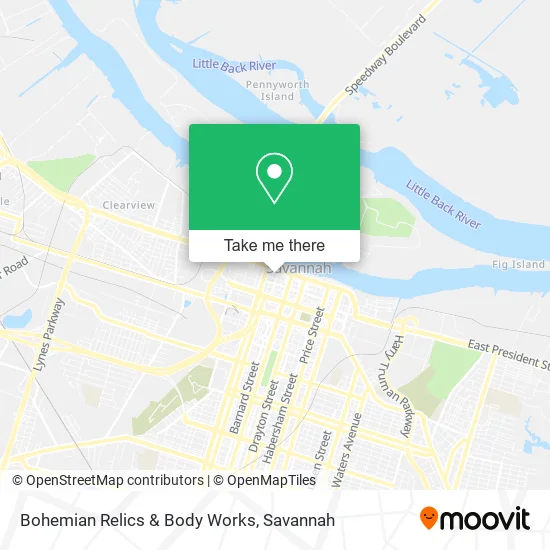 Bohemian Relics & Body Works map
