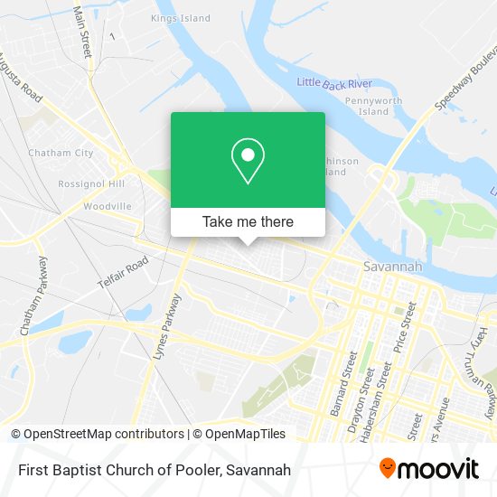 First Baptist Church of Pooler map