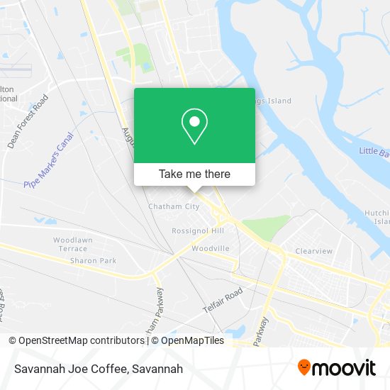 Savannah Joe Coffee map