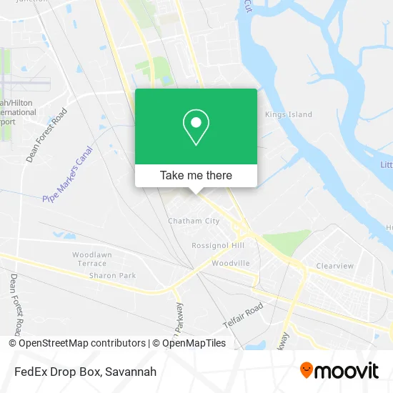 FedEx Drop Box map