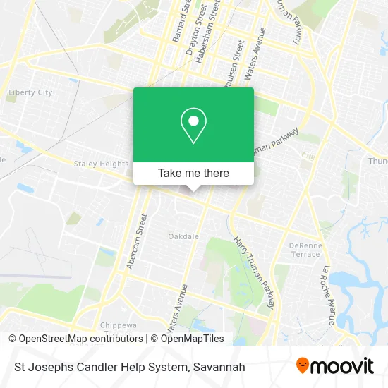 Mapa de St Josephs Candler Help System
