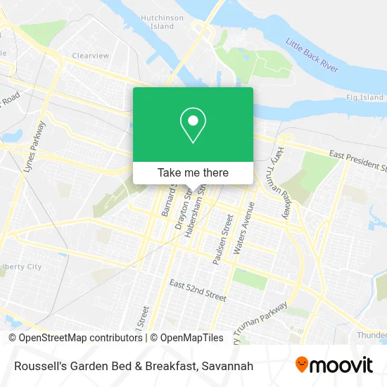 Roussell's Garden Bed & Breakfast map