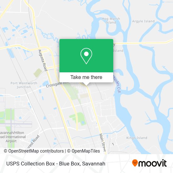 USPS Collection Box - Blue Box map