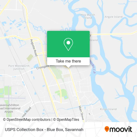 USPS Collection Box - Blue Box map