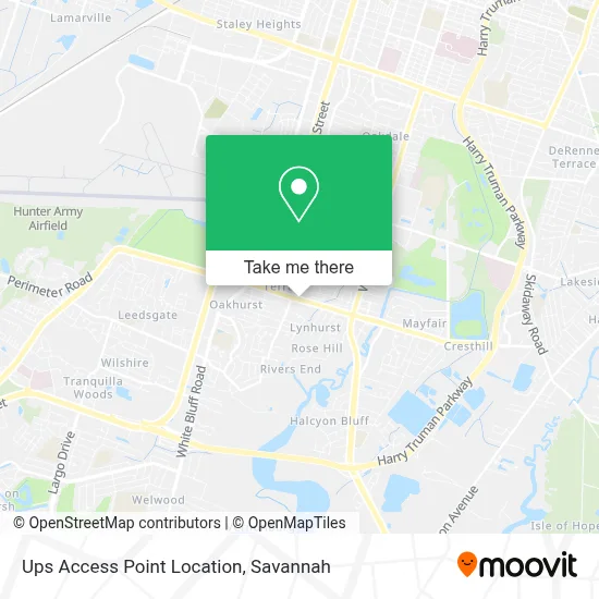Ups Access Point Location map