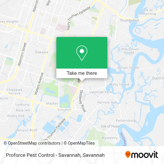 Proforce Pest Control - Savannah map
