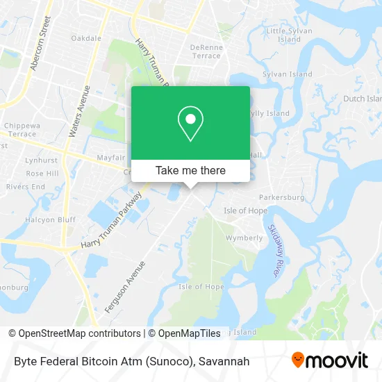 Byte Federal Bitcoin Atm (Sunoco) map