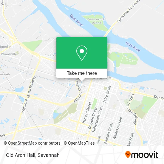 Old Arch Hall map