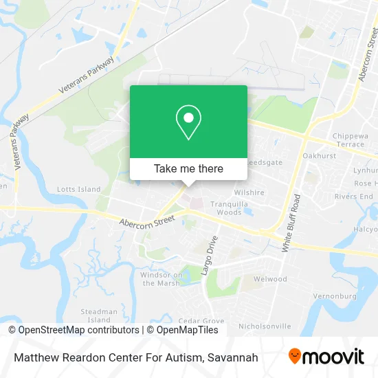 Matthew Reardon Center For Autism map