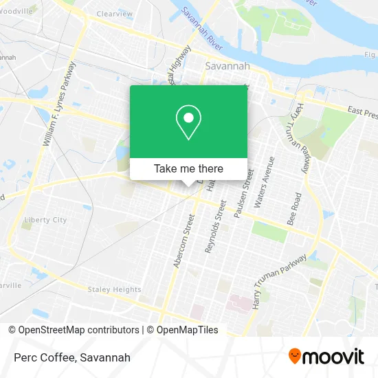 Perc Coffee map
