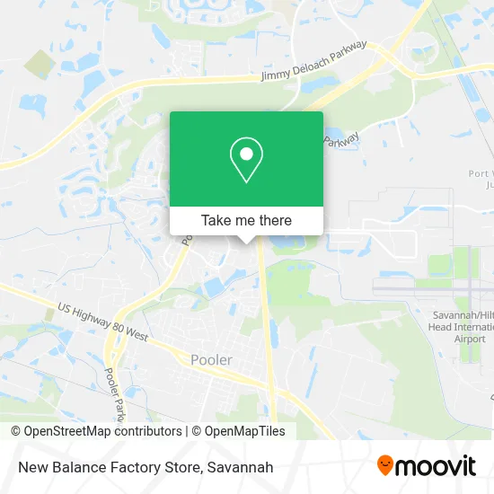New Balance Factory Store map