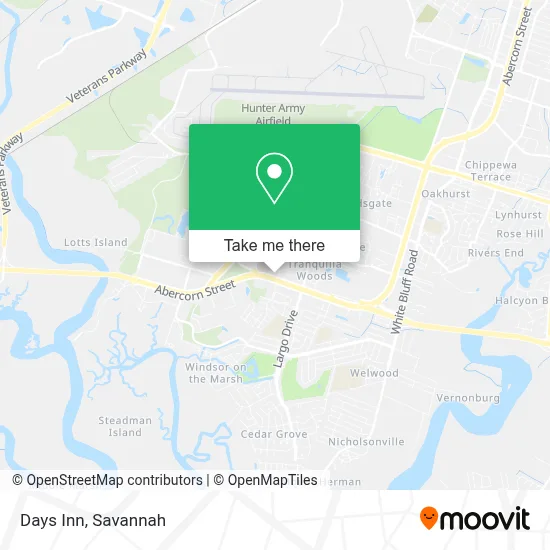 Days Inn map