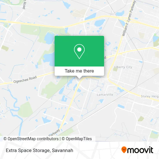 Extra Space Storage map