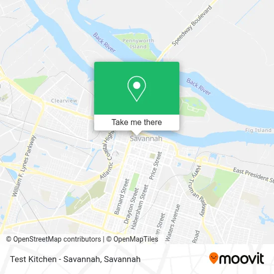 Test Kitchen - Savannah map