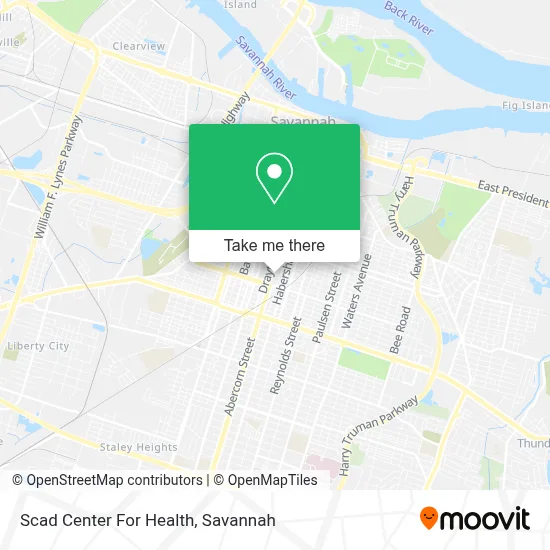 Scad Center For Health map