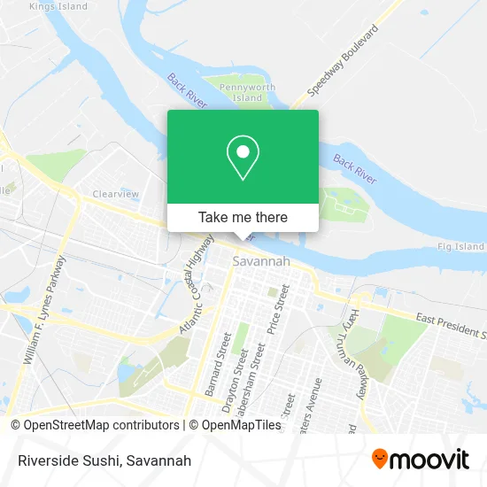 Riverside Sushi map