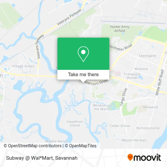 Subway @  Wal*Mart map