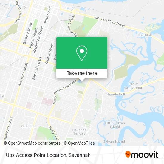 Ups Access Point Location map