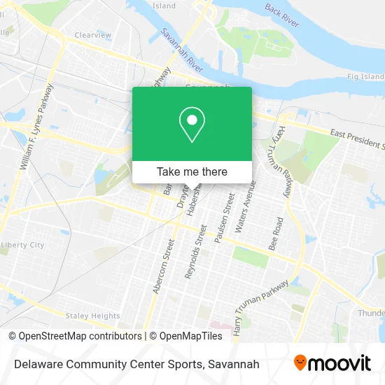 Delaware Community Center Sports map