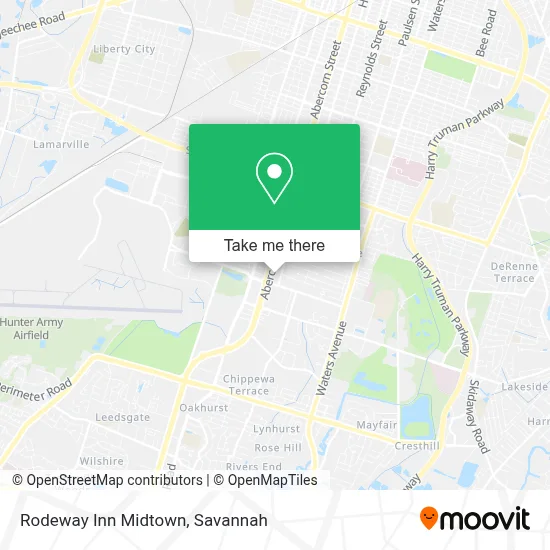 Rodeway Inn Midtown map
