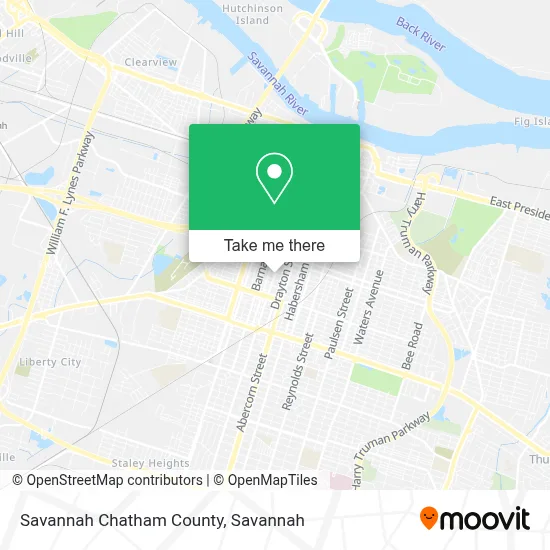 Savannah Chatham County map