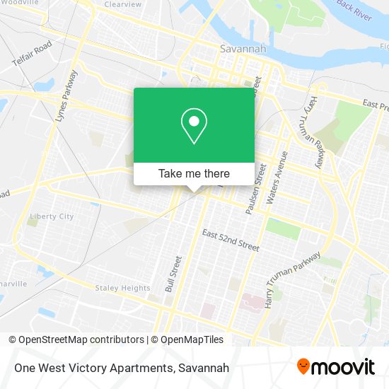 One West Victory Apartments map