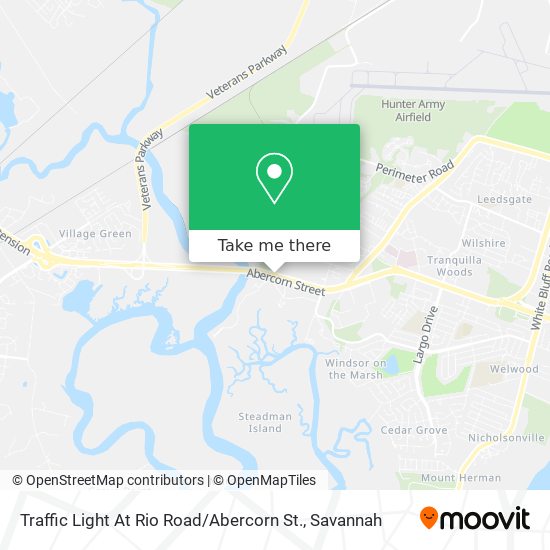 Traffic Light At Rio Road / Abercorn St. map