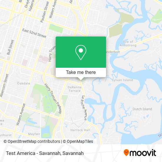 Test America - Savannah map