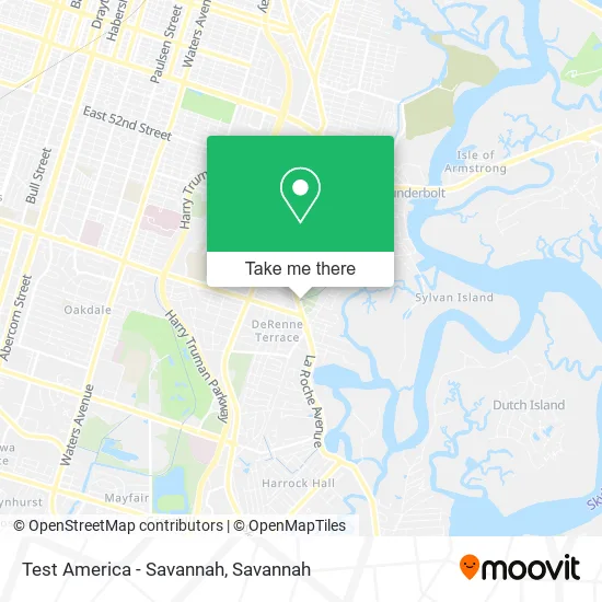 Mapa de Test America - Savannah
