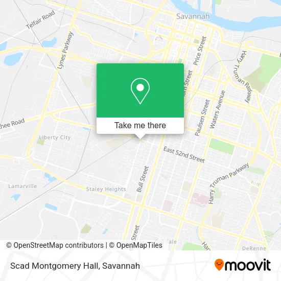 Scad Montgomery Hall map