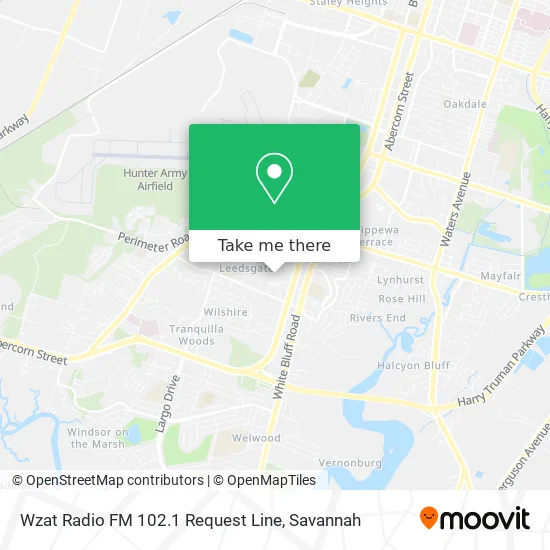 Wzat Radio FM 102.1 Request Line map