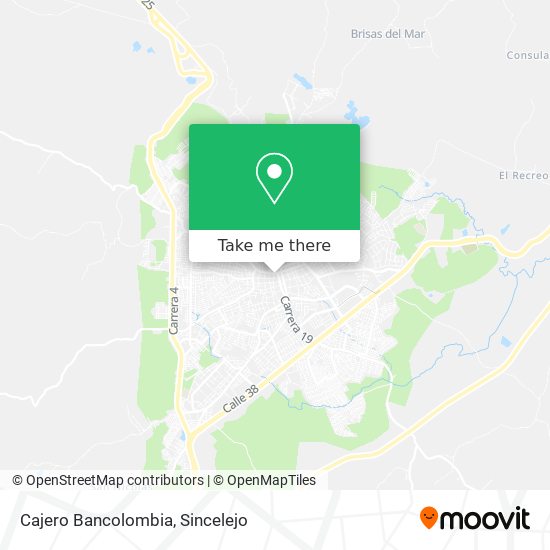 Mapa de Cajero Bancolombia