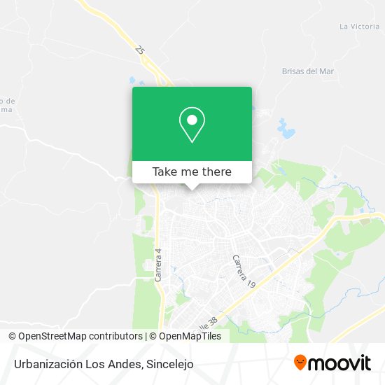 Mapa de Urbanización Los Andes