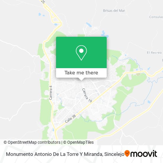 Monumento Antonio De La Torre Y Miranda map