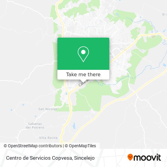 Mapa de Centro de Servicios Copvesa