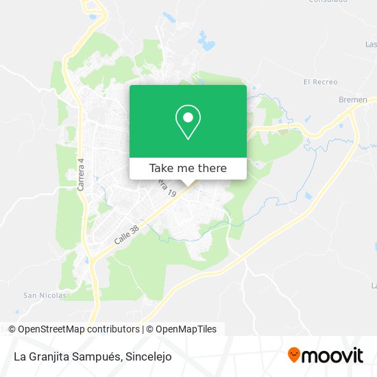 La Granjita Sampués map
